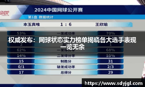 权威发布：网球状态实力榜单揭晓各大选手表现一览无余